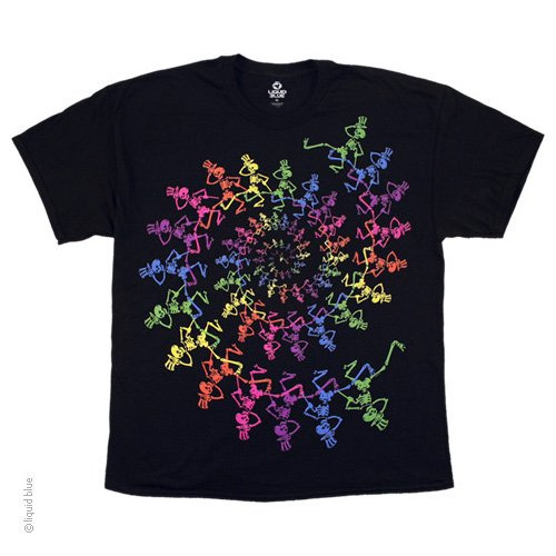 Grateful Dead - Spiral Skeleton Short Sleeve T Shirt